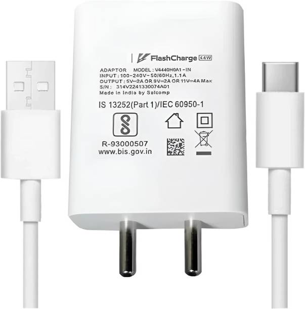 BLYNOIZ 44 W Quick Charge 4 A Wall Charger for Mobile with Detachable Cable