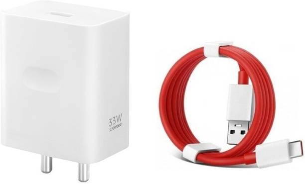 OnePlus 33 W SuperVOOC 3 A Wall Charger for Mobile with Detachable Cable