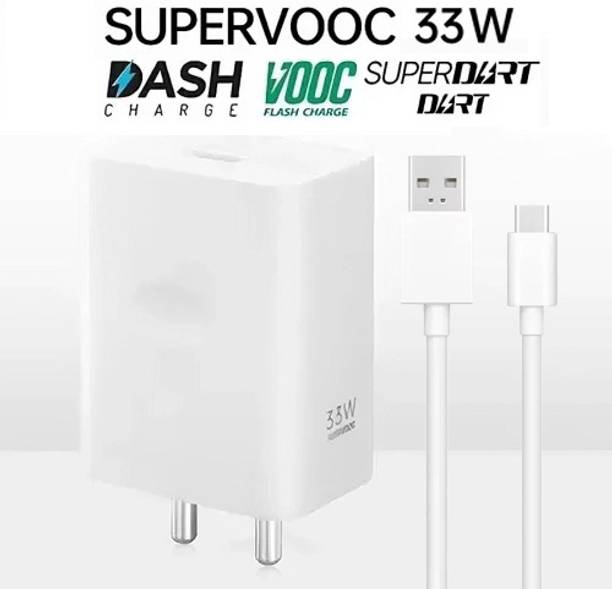 yazone 33 W SuperVOOC 6 A Wall Charger for Mobile with Detachable Cable
