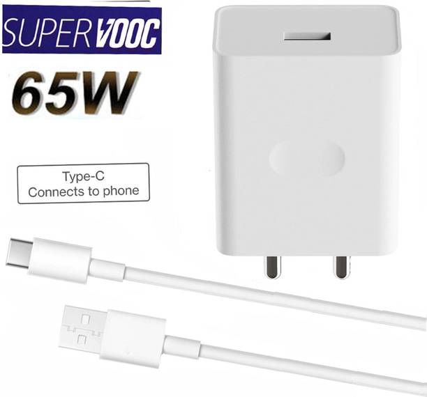 EliteGadgets 65 W SuperVOOC 6 A Wall Charger for Mobile with Detachable Cable