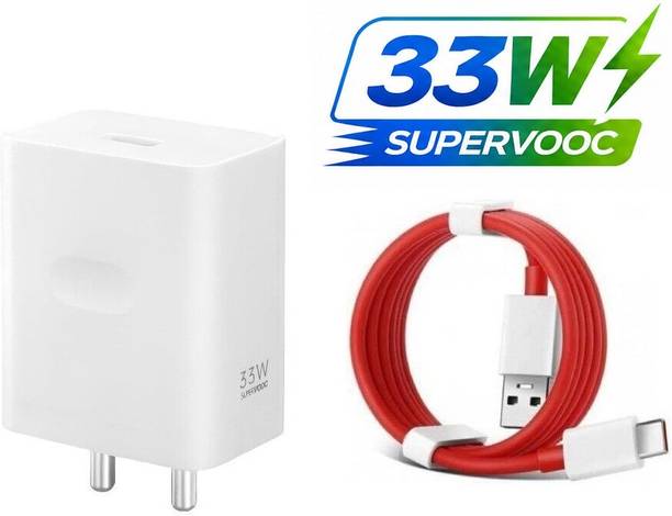 OnePlus 33 W SuperVOOC 3 A Wall Charger for Mobile with Detachable Cable