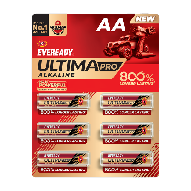 EVEREADY Ultima Pro Alkaline, 800% Longer Lasting  Battery