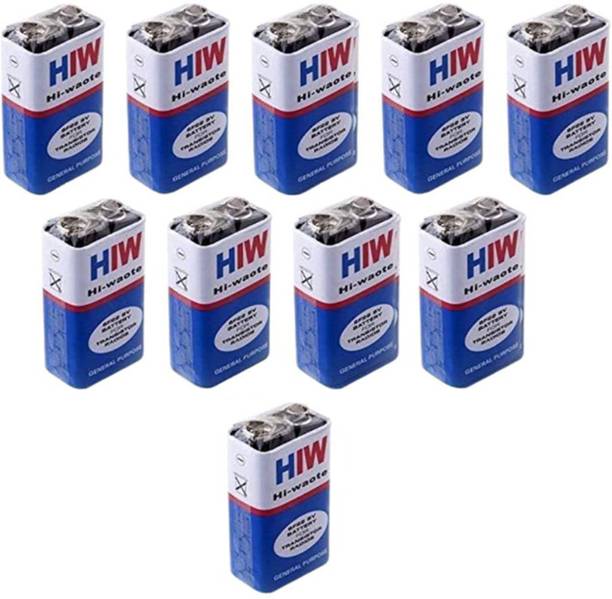 PowerLyt Hi-Waote 6F22 9V Long Life Heavy Duty  Pack of 10 for Toys & Devices  Battery