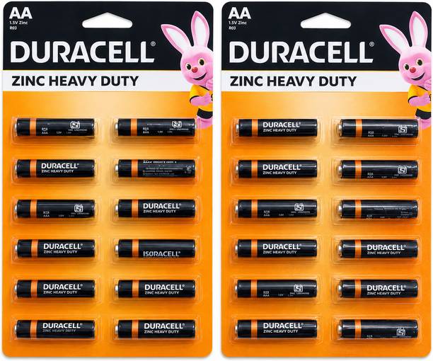 DURACELL ZINC HEAVY DUTY AA BATTERY 2 PACK (24 PCS BATTERY)  Battery