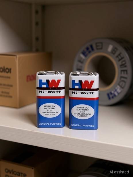 SixOhms Hi-Watt 9V  Pack of 2 Long Lasting Power for Electronics Use  Battery