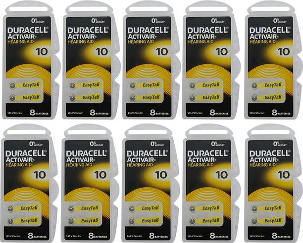 DURACELL Size 10 Hearing Aid Battery (Pack of 80)