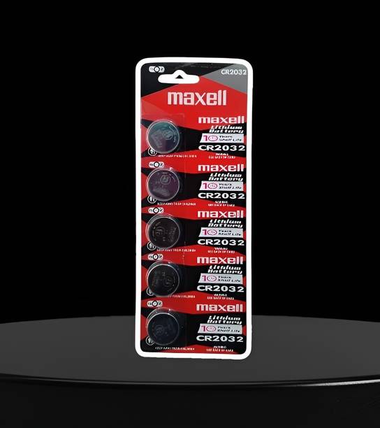 PREMBROTHERS Maxell CR2032 3V Button Cell (Pack Of 5)for Wrist watches, Calculators, Heart-rate monitors, Toys & games and Personal organizers  Battery