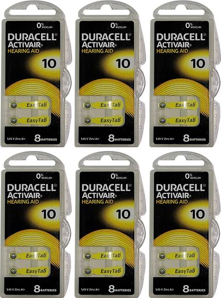 DURACELL Hearing Aids Batteries Size 10 (48 batteries) | Hearing Aid   Battery