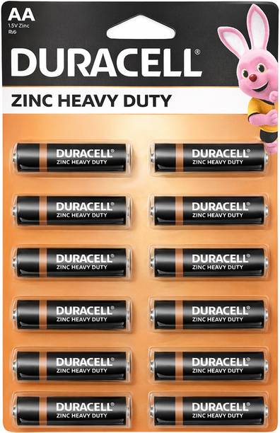 DURACELL AA 1.5V Zinc Heavy Duty Batteries | 24-Month Shelf Life  Battery