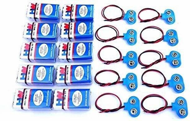 Flysmart 9v Hi Watt  With  Clip Connector (Combo Each Of 10 Pieces)  Battery