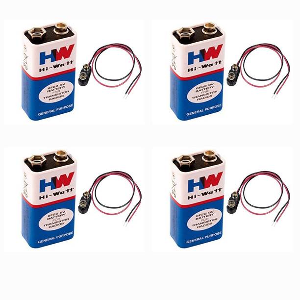 geeta enterprises 9 VOLTS HW BATTERY with Connector, HI-WATT 100% 9V Long Life  (Pack of 4)  Battery