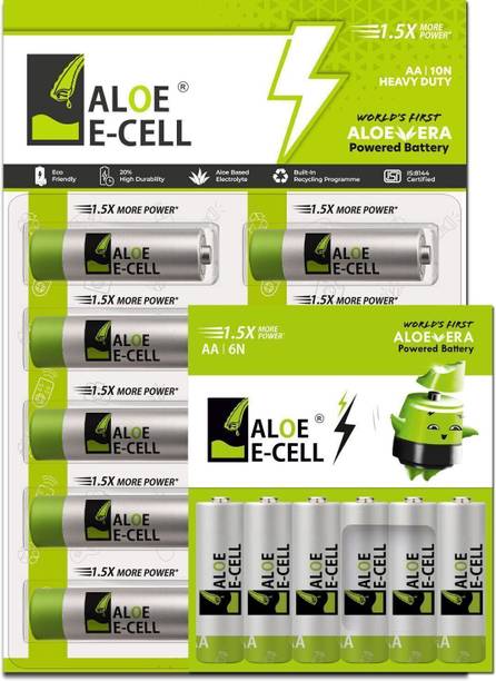 Aloe Ecell AA 1.5V  1.5X Power | Eco | Made in India  Battery