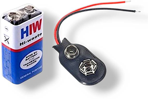 AVISRI 1 PCS 9 VOLTS HW with Connector, HI-WATT 100% 9V Long Life  Battery
