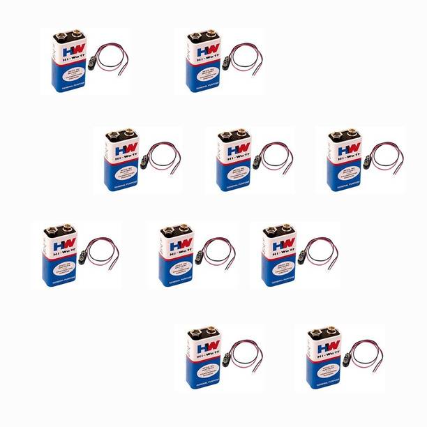 geeta enterprises 9 VOLTS HW BATTERY with Connector, HI-WATT 100% 9V Long Life  Battery