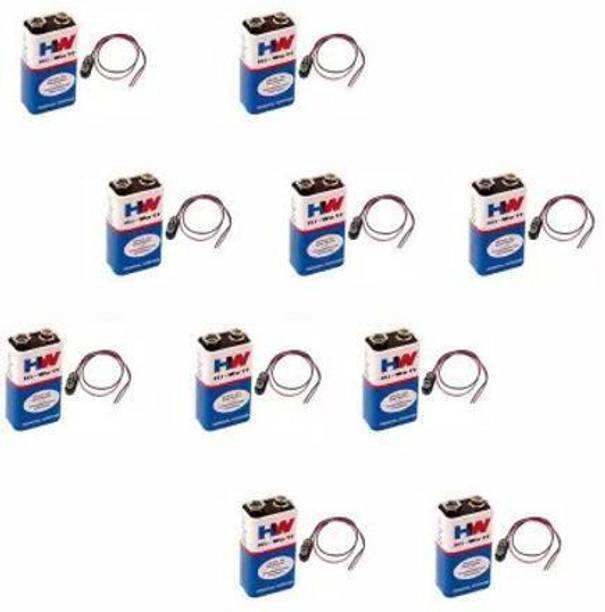 Flysmart 9 VOLTS HW BATTERY with Connector, HI-WATT 100% 9V Long Life   Battery