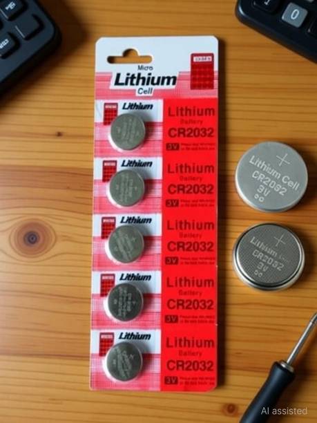 VGS MARKETINGS 5 Pcs Micro Lithium Cell CR2032 3V Coin Cell  N-1022 Pack of 5 Batteries Lithium CR-2032 3 Volt Coin Cell Calculator   Battery