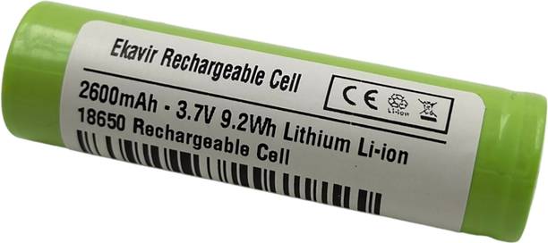 Ekavir 2600mAh Rechargable Lithiem  18650, Rechargable cell,  Battery
