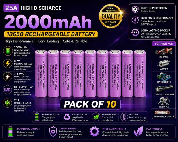 khurafatiLabs BEST_ 7.4 _WAAT_ 18650 _3.7_ VOLT  Battery