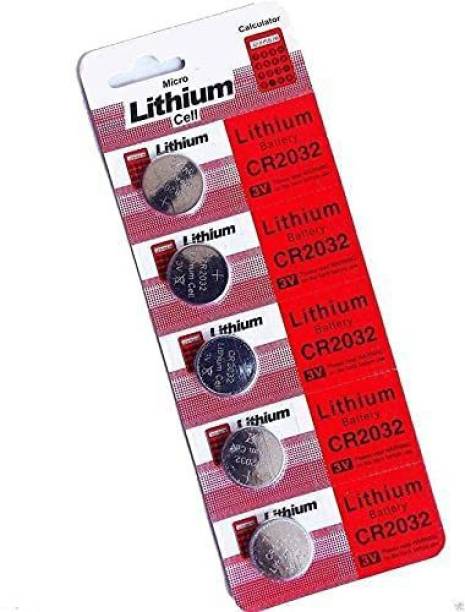 Micro Lithium coin CR2032 3v Battery use of Calculators,Watch,temp bottle(Pack of 5 ) 110 Ah Battery for Bike