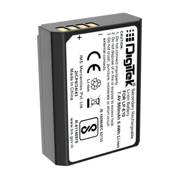 DIGITEK LP-E10 Lithium-ion Rechargeable  pack for Canon DSLR Camera  Battery