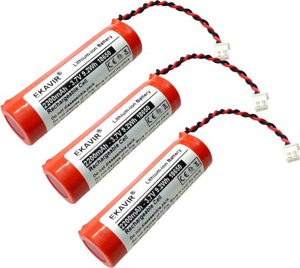 Ekavir 18650 Lithium-ion  Cell 2200mAh, 3.7V with 2 Pin Wired  Battery
