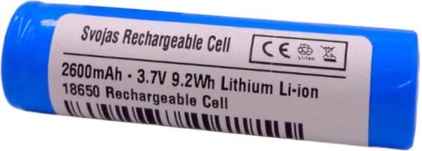Svojas 18650 battery rechargeable lithium cell li-ion 3.7V 2600mah high capacity  Battery