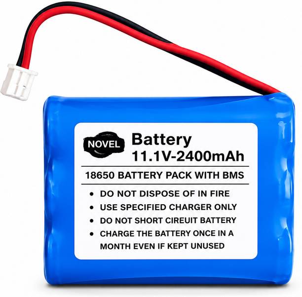 NOVEL 11.1V 2400mAh 18650 BMS BATTERY PACK WITH JST CONNECTOR  Battery