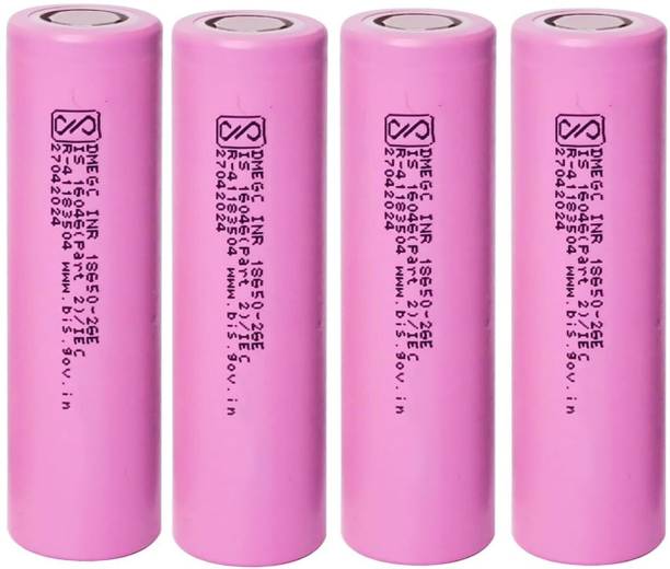 amiciSmart 3.7V 18650 True 2600mAh Lithium Ion (NMC) Rechargeable  Pack of 4  Battery