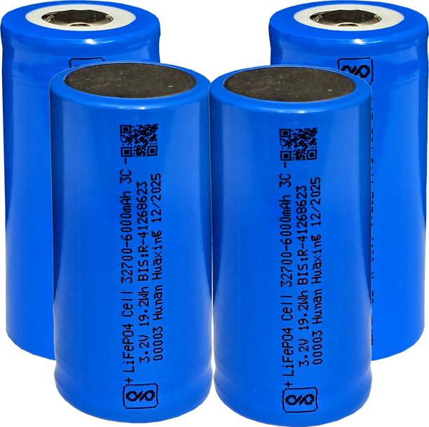 डिजिटल क्राफ्ट 4PC LiFePO4 32700 3.2V 6000mAh Battery BIS Approved for Solar Backup DIY बैटरी