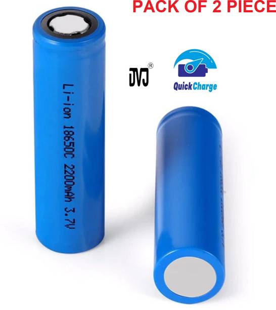 DVJ CERTIFIED 18650 Rechargeable Li-ion battery 2 pcs 3.7V  (Pack of 2)  Battery
