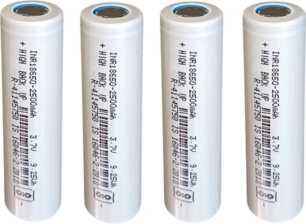CONSONANTIAM 4 pcs Lithium Ion 18650 3.7 Volt 2500 mAH Lithium Ion Cell Rechargeable  Battery