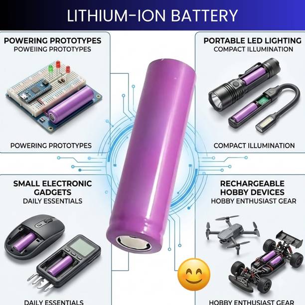 YAROH Rechargeable 1200mAh Lithium  for Flashlight Lights Pack of 1 DZ71  Battery