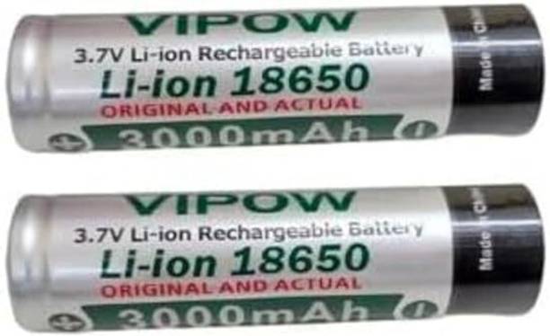 MICROUSB VIPOW 18650 3000mAh 3.7V Rechargeable   Battery