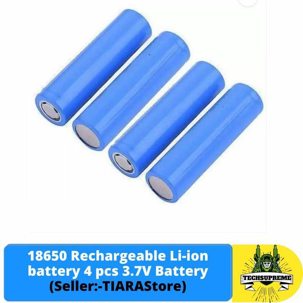 TechSupreme 18650 Rechargeable Li-ion battery 4 pcs 3.7V Battery
