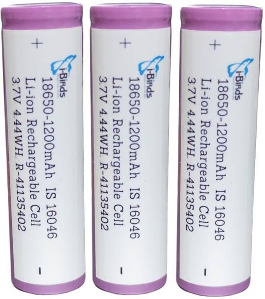 I-Birds Enterprises 18650 Rechargeable  3.7V Batteries 1200mAh Flat Top   Battery