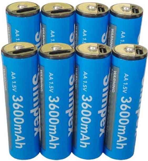 Simpex 3600mAh High Power AA Rechargeable Lithium Ion with C Type Charging Battery