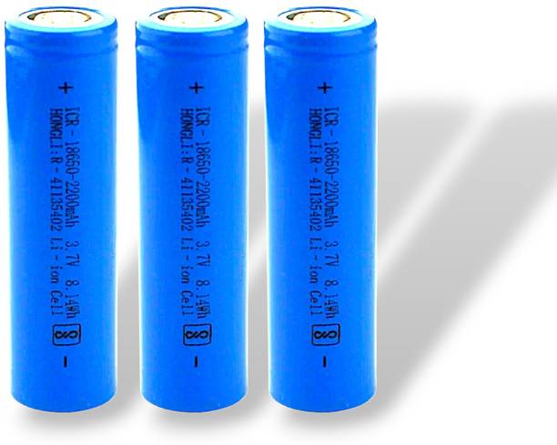 AVISRI 3 PCS 3.7V 2200mAh Li-ion 18650 Rechargeable   Battery