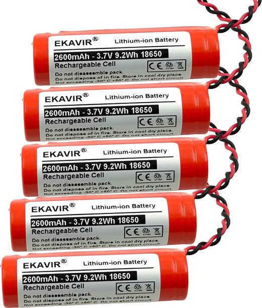 Ekavir 18650  for Electronics: 2600mAh 3.7V with Wired 65x18mm  Battery