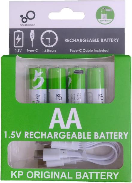 KP Original Battery 1.5V 2600mAh, USB Type-C Charging Cable (PACK OF 4)  Battery
