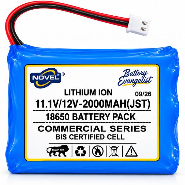 NOVEL 11.1V/12V 2000mAh 18650 JST 2 PIN CONNECTOR  Battery
