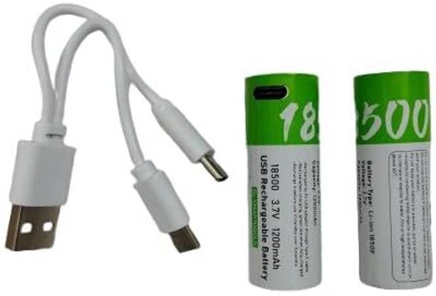 KP Original Battery 18500 C-Type USB Lithium Ion Rechargeable , Pack of 2  Battery