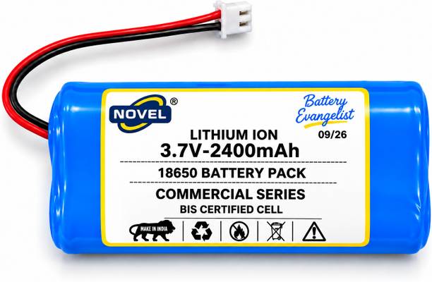NOVEL 3.7V 2400mAh 18650 JST 2 PIN CONNECTOR  Battery
