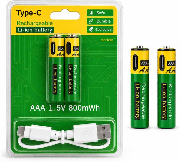 ARDAKI AAA Rechargeable  1.5V 800mWh Lithium Ion Type-C Charging,reusable Battry  Battery