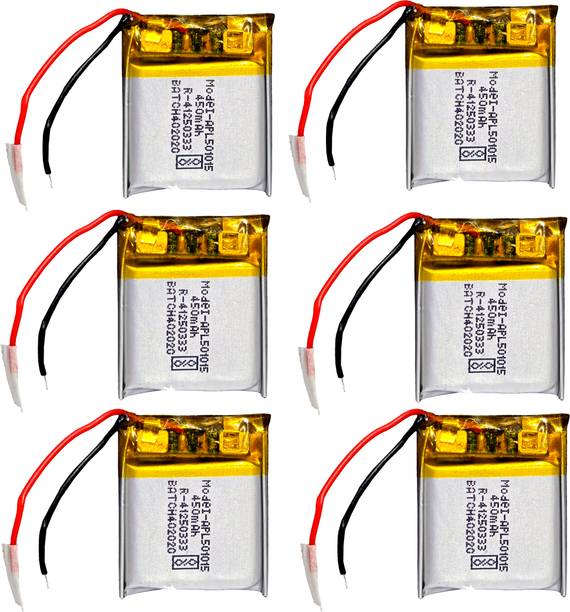 Digital Craft 6PC 450mAh LiPo  3.7V Rechargeable Cell for RC Toys DIY Devices  Battery