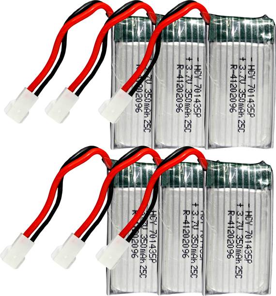 Digital Craft 6PC 350mAh LiPo  3.7V Rechargeable Cell for RC Toys DIY Devices  Battery