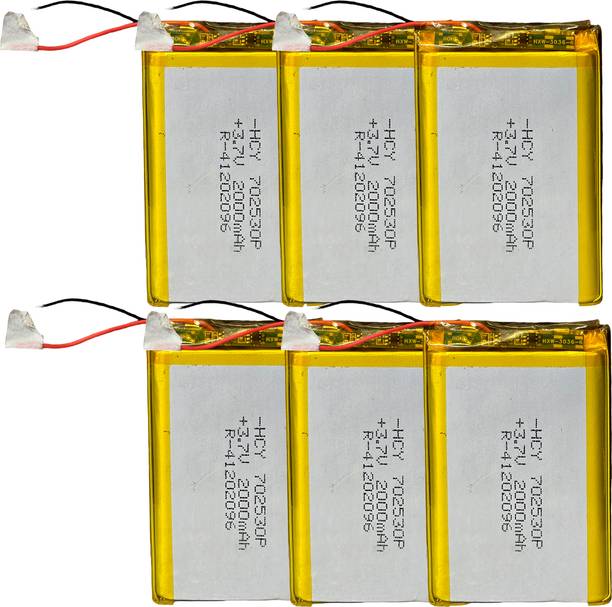 Digital Craft 6pc Original LiPo3.7V 2000mAh Lithium Polymer  for DIY Electronic Project  Battery