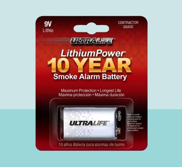ULTRALIFE 9 Volt Lithium  for Smoke/Carbon Monoxide Detectors – 1PC  Battery