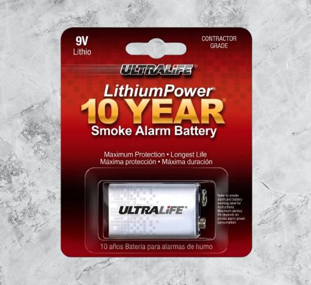 ULTRALIFE 9V Lithium  for Smoke Alarm & CO Detector – Single Pack  Battery