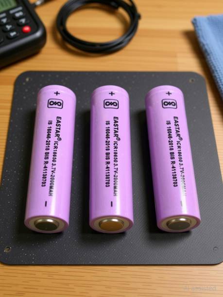 SixOhms 18650 3.7V 2000mAh Rechargeable Li-ion  Pack of 3 for Flashlight RC  Battery