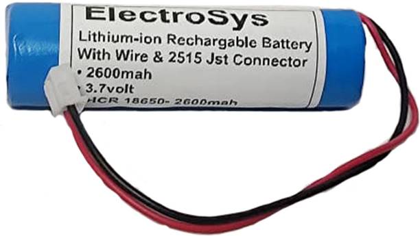 ELECTROSYS 2600mAh 3.7V Li-ion  with JST Connector for RC Toys, DIY, LED (1Pc)  Battery